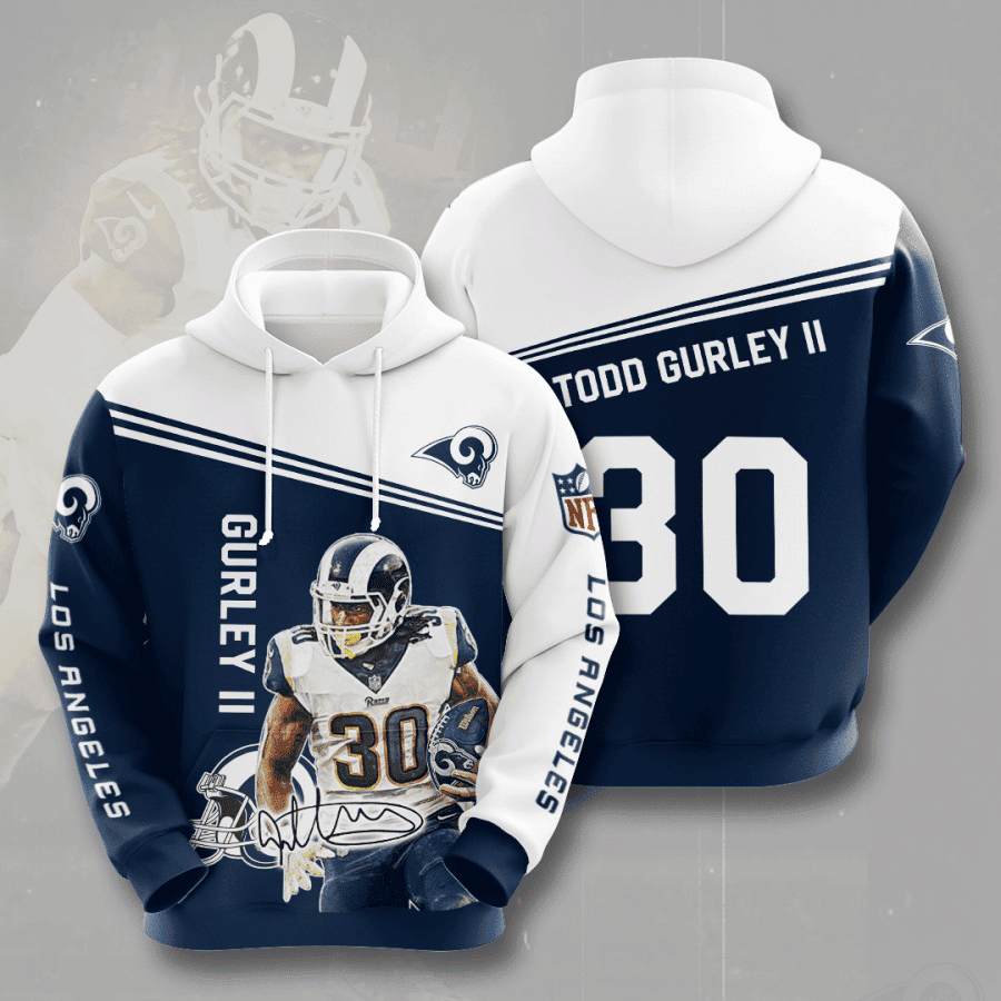 Los Angeles Rams Todd Gurley 30 Hoodie Zip Hoodie
