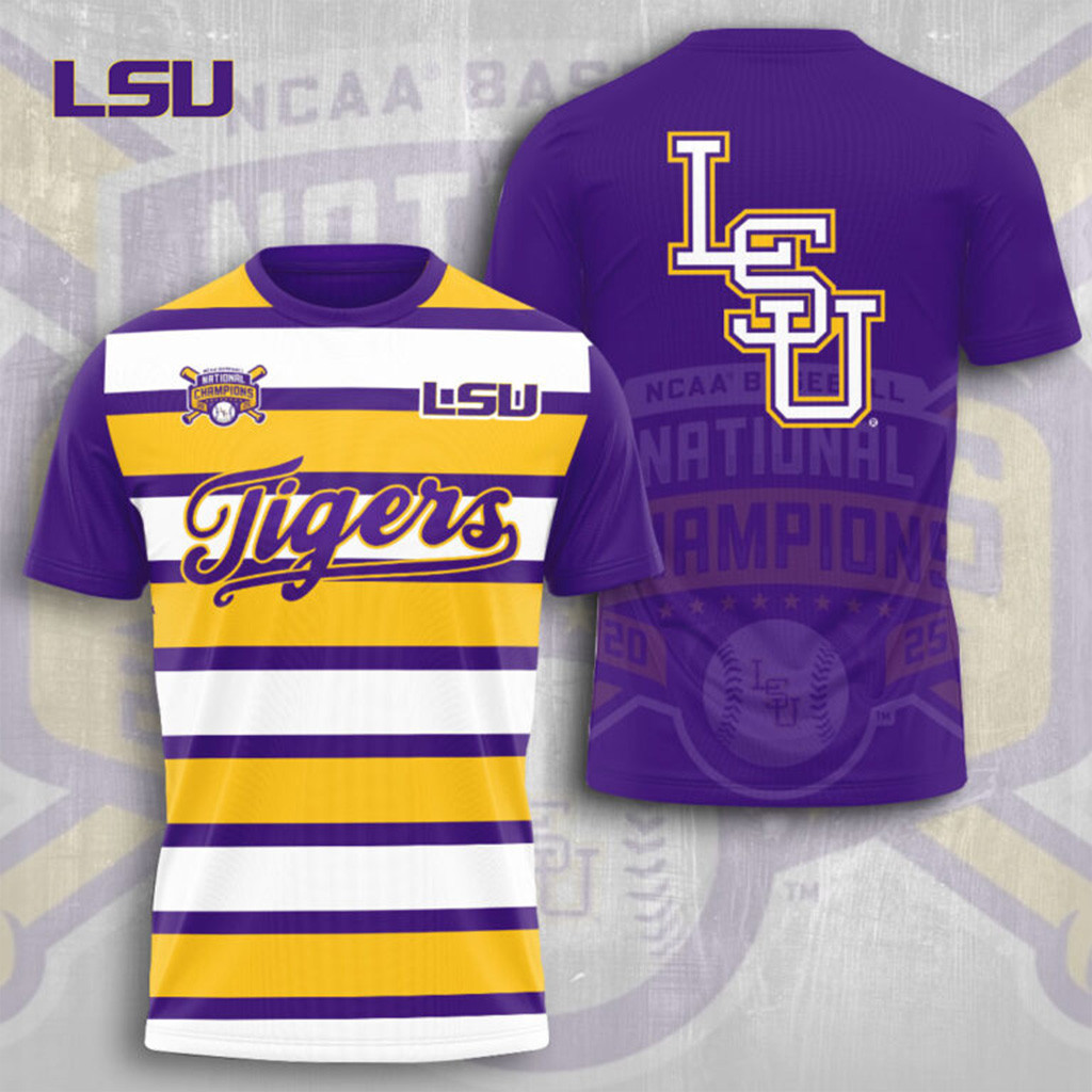 LSU Tigers Baseball Shirt NCAA Merch Gifts For Baseball Fans