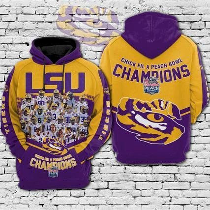Lsu Tigers Ncaa Hoodie Zip Hoodie Version 496