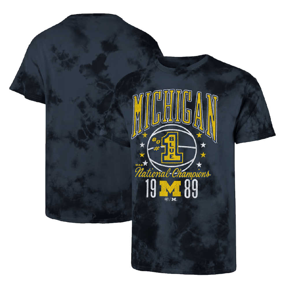 Michigan Wolverines 1989 NCAA National Champions Streaker Tie Dye T-Shirt Gifts For Fans