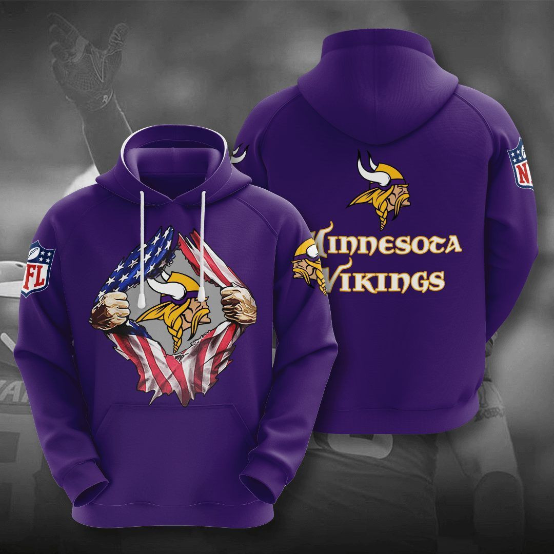 Minnesota Vikings Hoodie Zip Hoodie Version 321