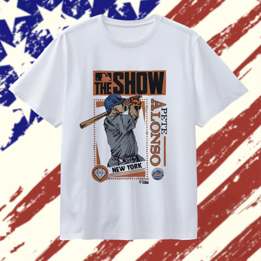 MLB The Show New York Mets Pete Alonso Comic T-Shirt Mets Merch Gift Ideas For Baseball Fans