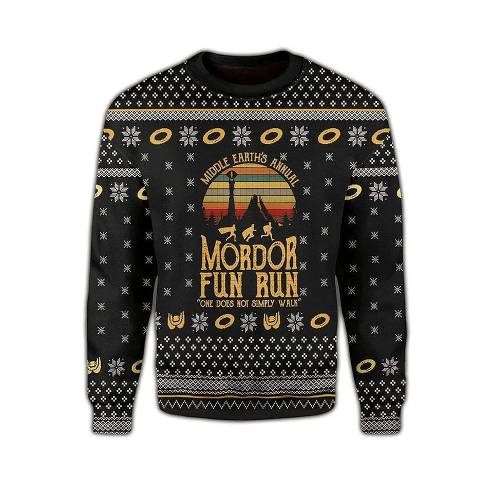 Mordor Fun Run Ugly Christmas Sweater