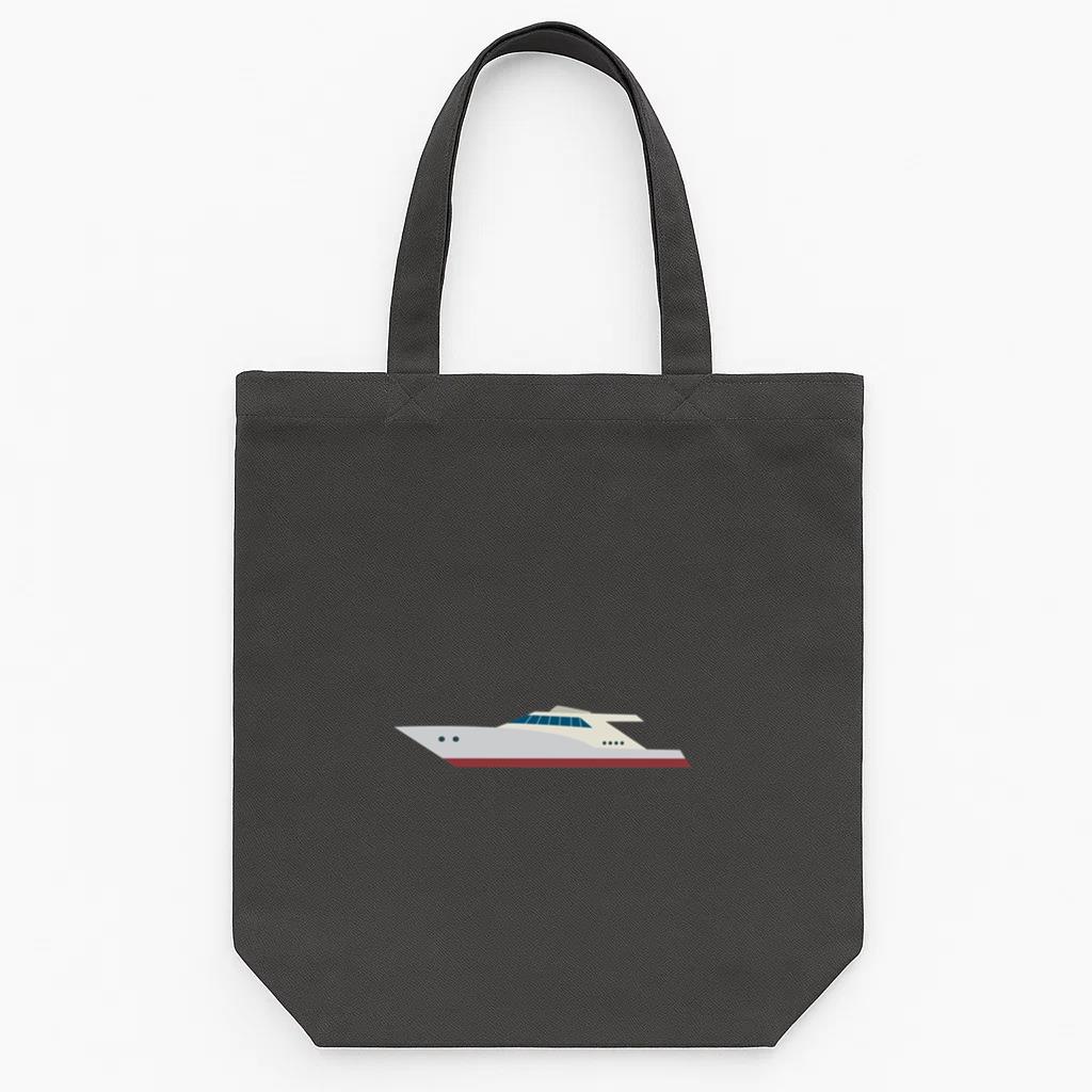 Motor Yacht Ship Icon Tote Canvas Bag