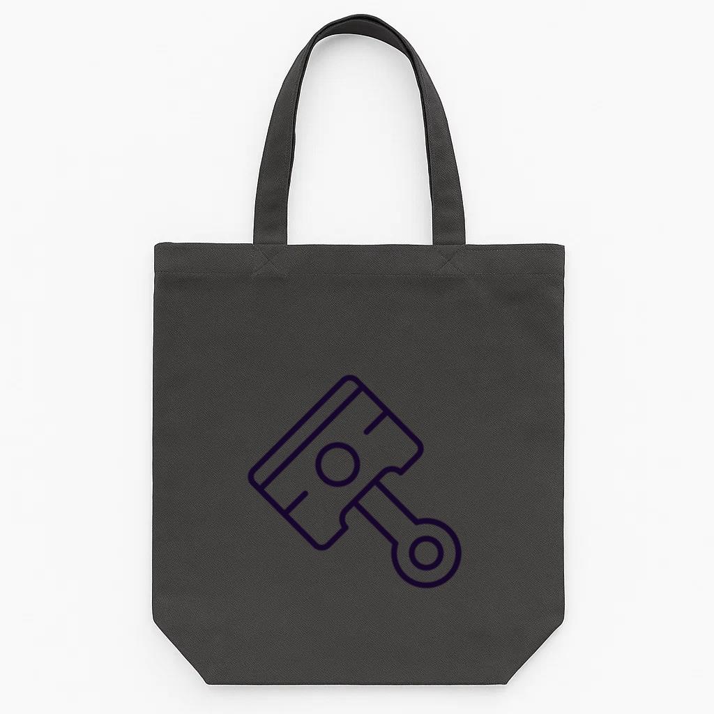 Motorcycle Piston Stroke Icon Tote Canvas Bag