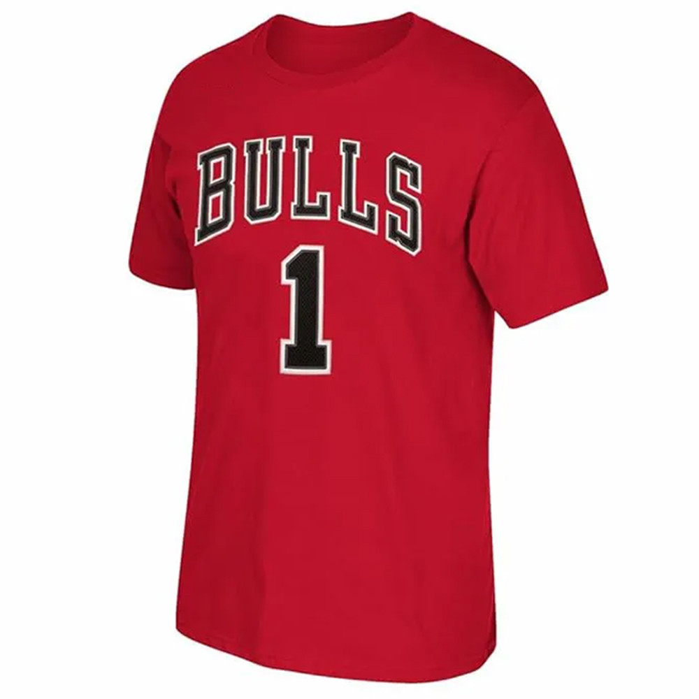 NBA Chicago Bulls Red The Go To T-Shirt Derrick Rose 1 Shirt Cool Gifts For Basketball Fans
