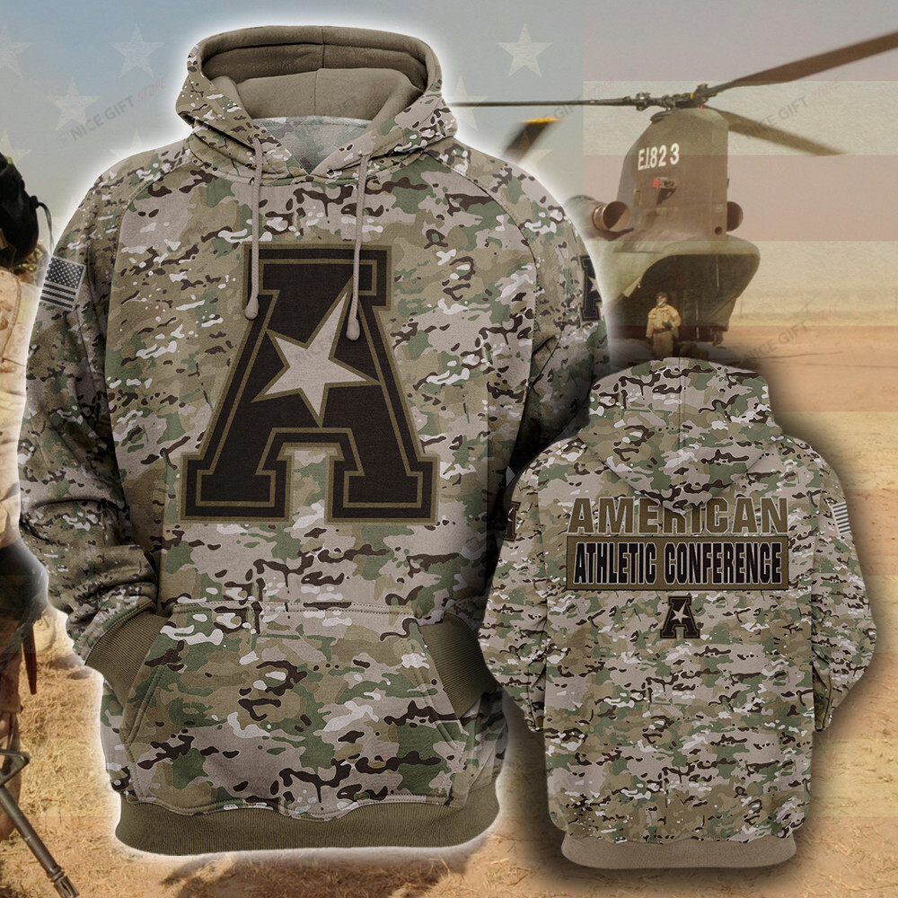 NCAA American Athletic Camouflage 3D Hoodie MTD2T2