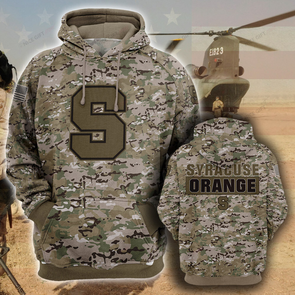NCAA Syracuse Orange Camouflage 3D Hoodie MTD2T2