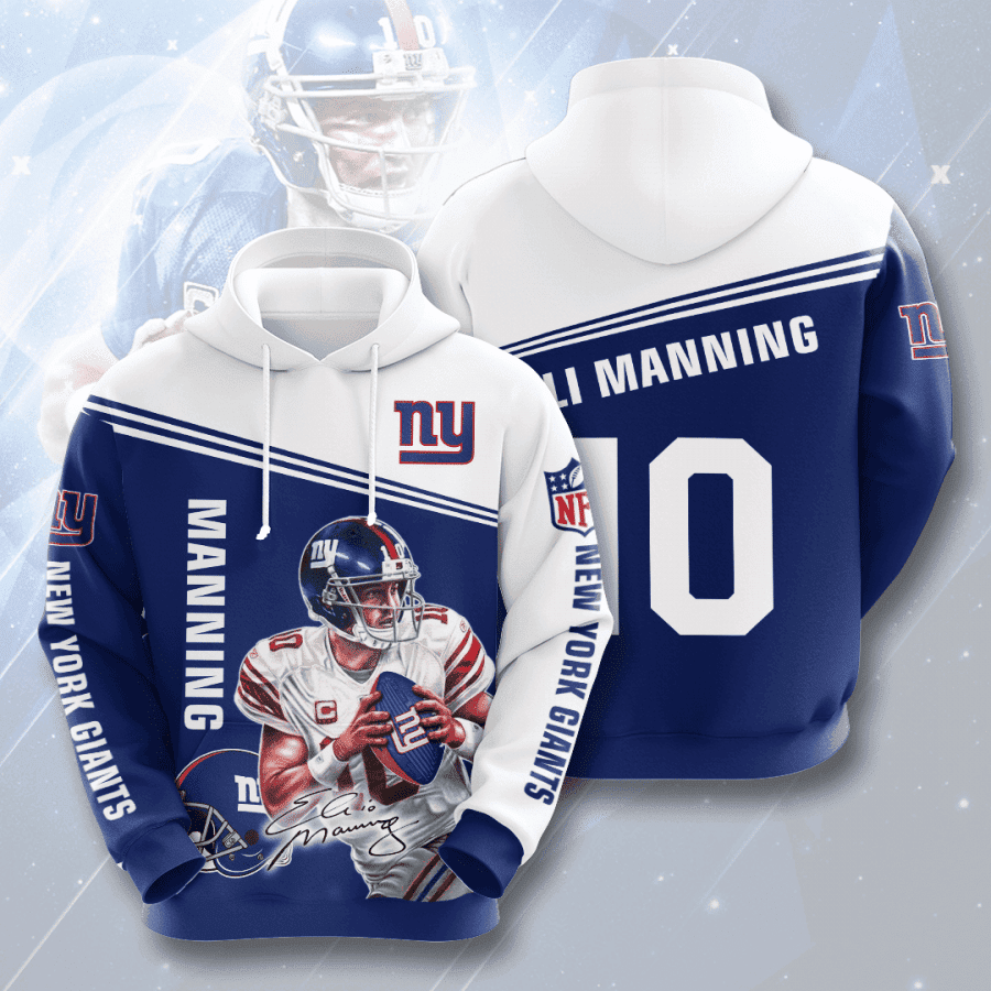 New York Giants Manning Hoodie Zip Hoodie Version 1289