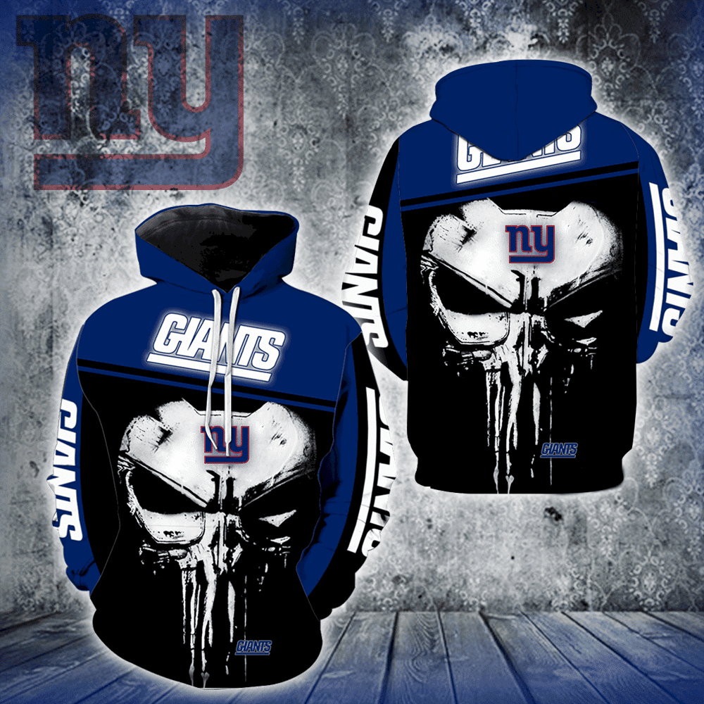 New York Giants Punisher Hoodie Zip Hoodie