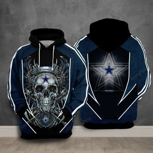 NFL Dallas Cowboys Nfl Football Skull Death Hoodie Zip Hoodie Version 2124