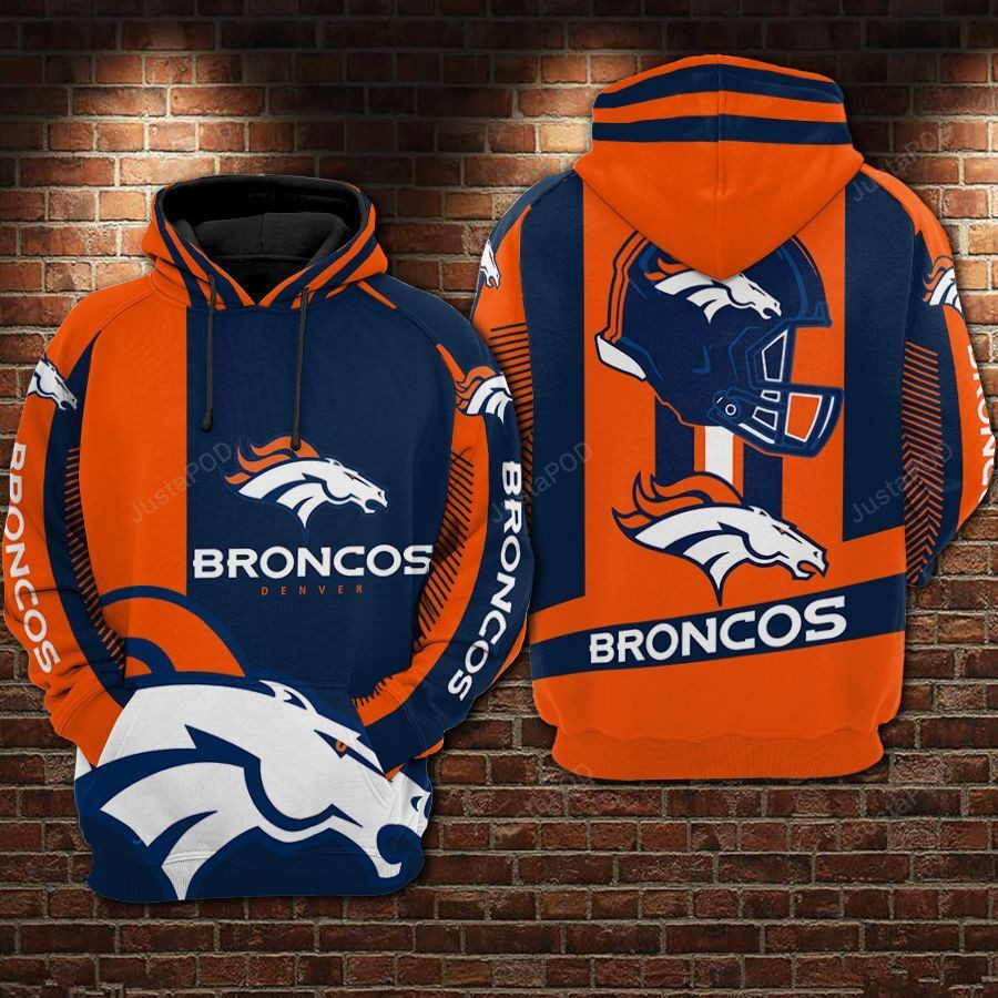 NFL Denver Broncos Nfl Football Orange Hoodie Zip Hoodie Version 1005