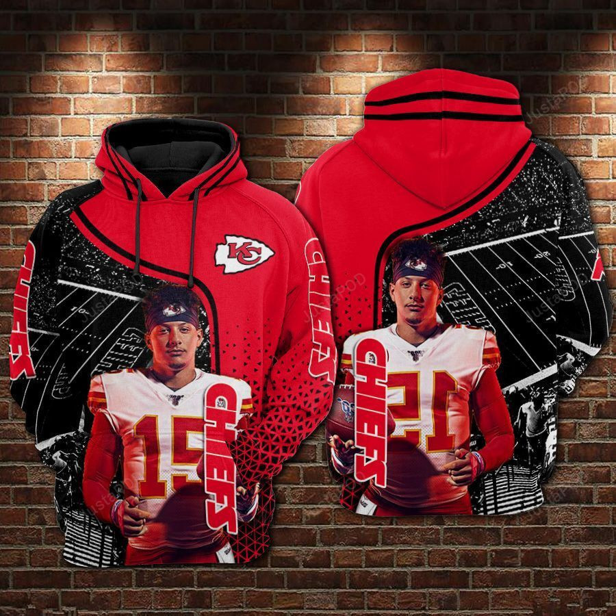 NFL Kansas City Chiefs Nfl Football Stripes Patrick Mahomes Hoodie Zip Hoodie