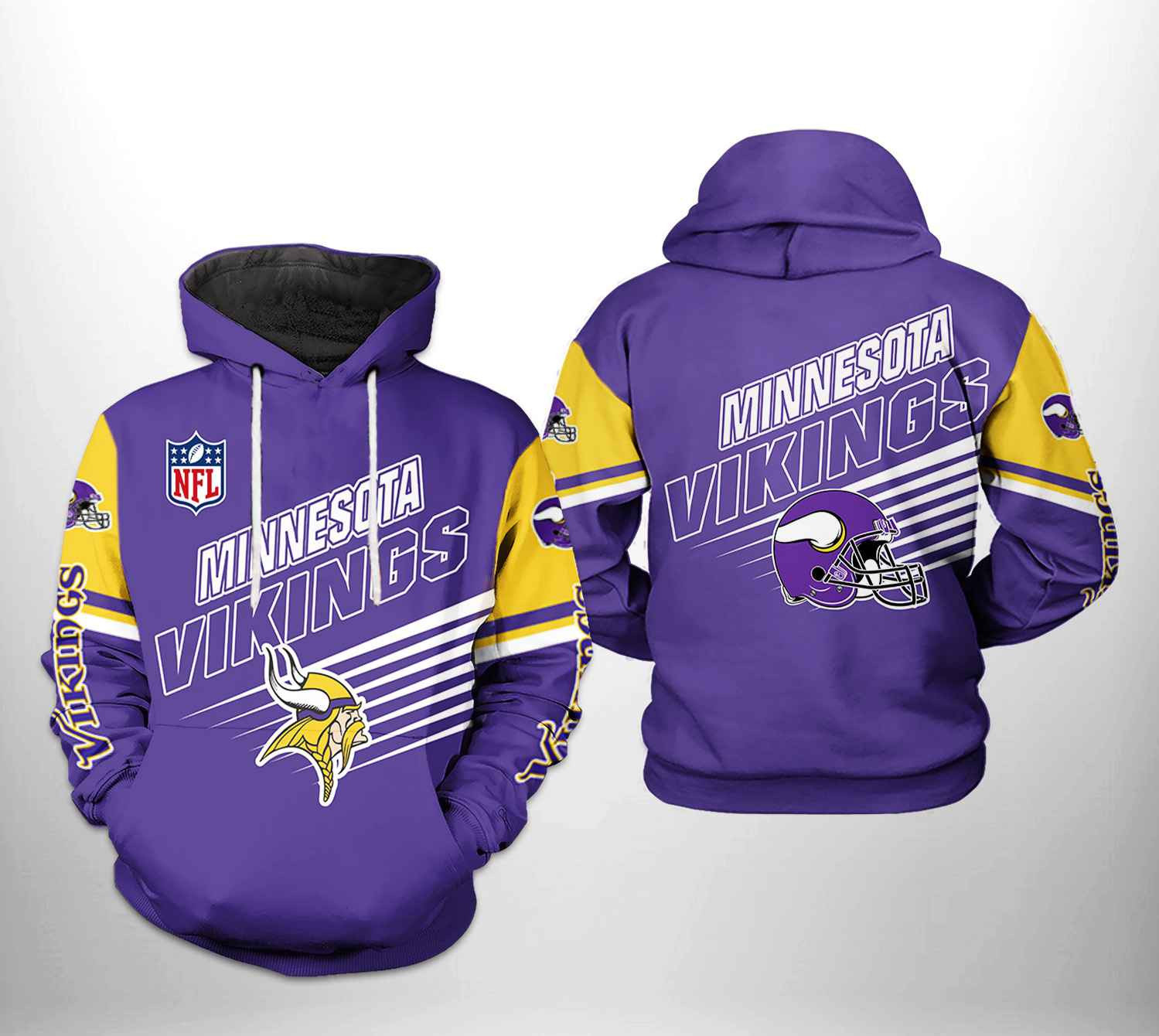 NFL Minnesota Vikings NFL Team Hoodie Zip Hoodie Version 311