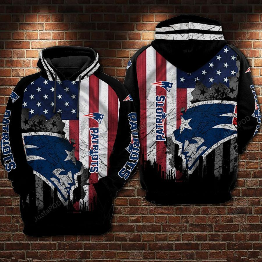 NFL New England Patriots Nfl Football Flag American Hoodie Zip Hoodie