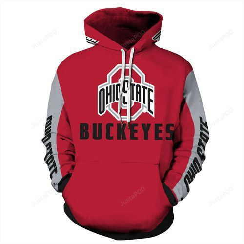NFL Ohio State Buckeyes Nfl Football Red Hoodie Zip Hoodie