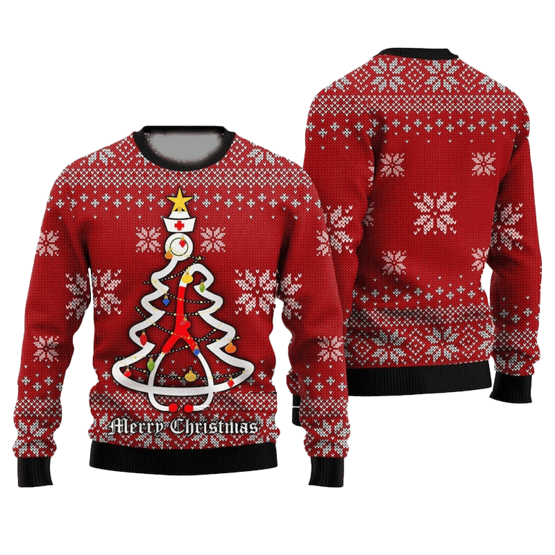 Nurse Christmas Tree Ugly Christmas Sweater