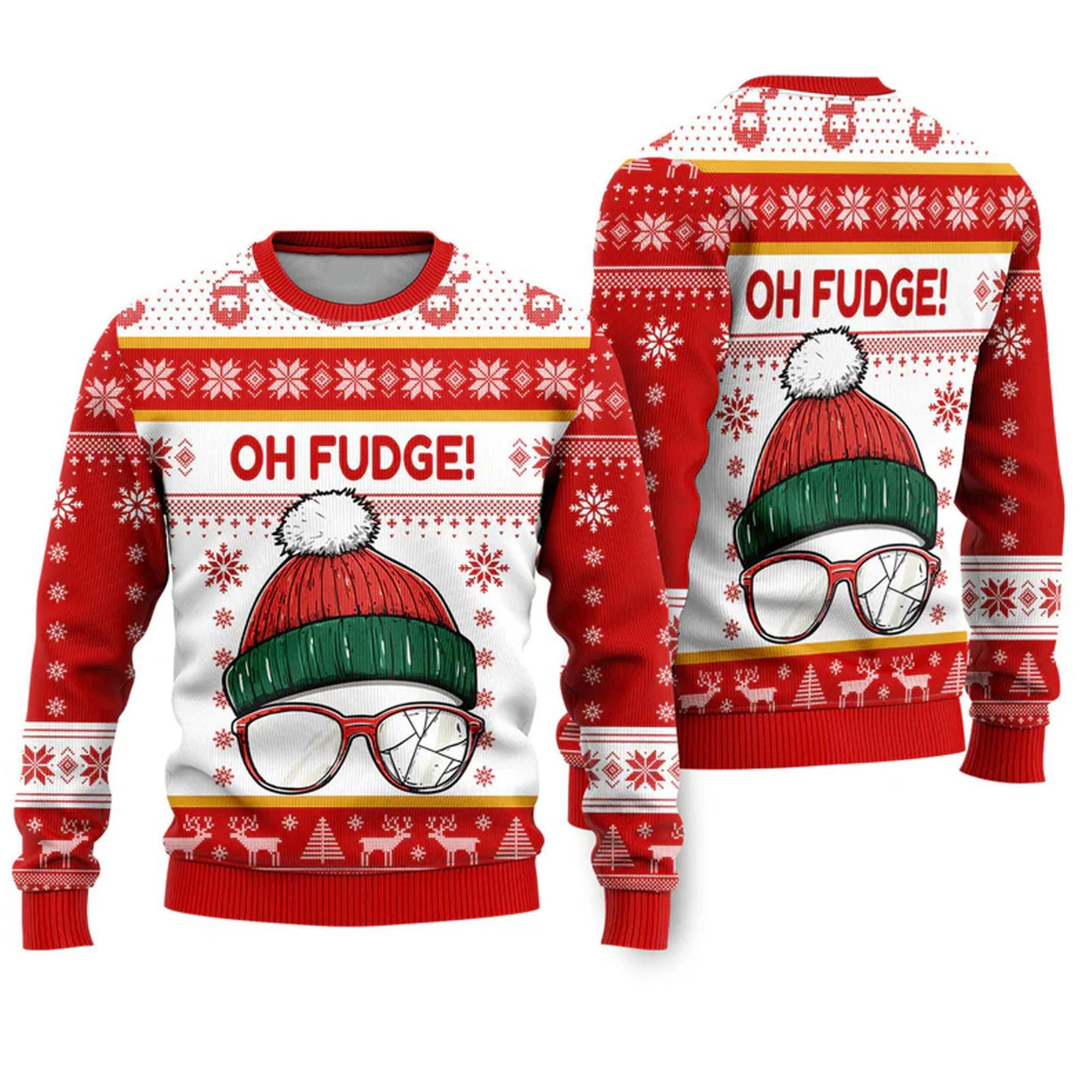 Oh Fudge Funny Ugly Christmas Sweater