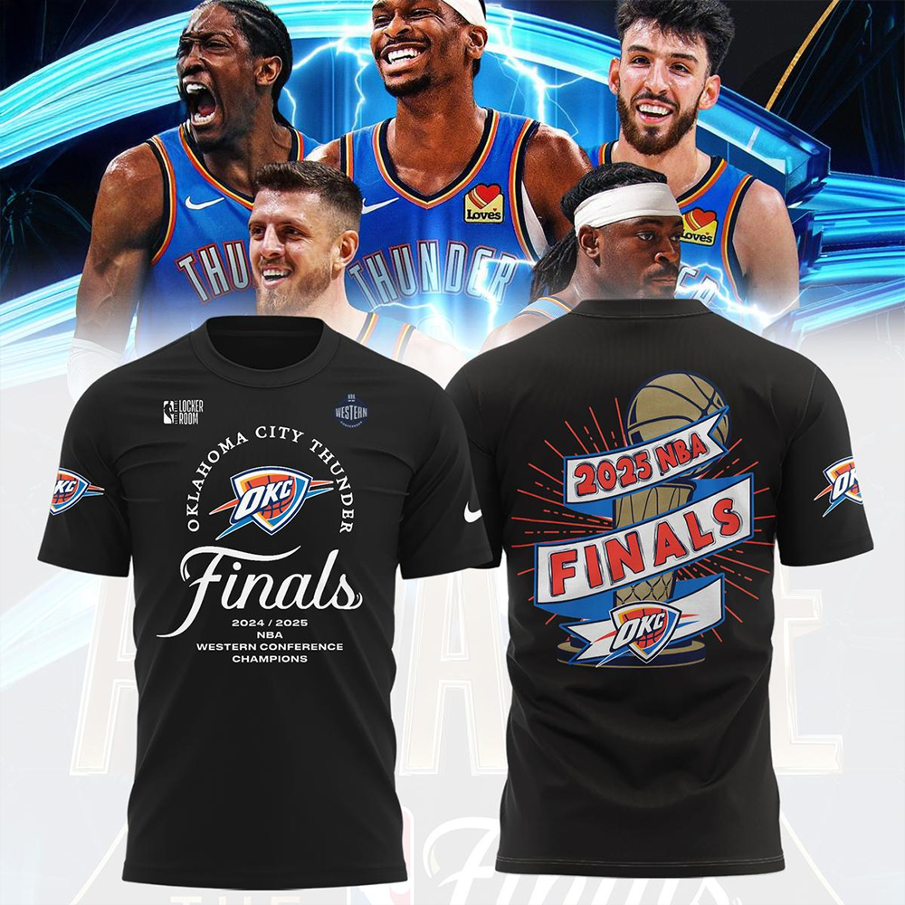 Oklahoma City Thunder 2025 NBA Finals T-Shirt OKC Merch Fathers Day Delivery Gifts