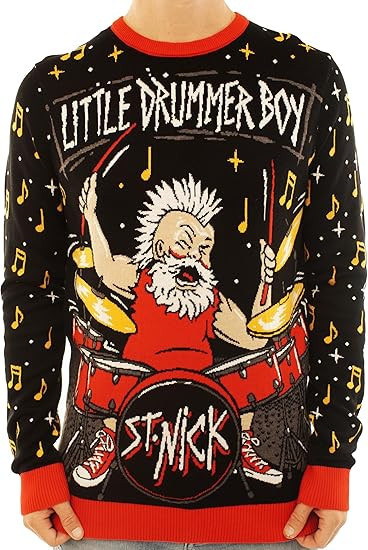 Santa Little Drummer Boy Ugly Christmas Sweater