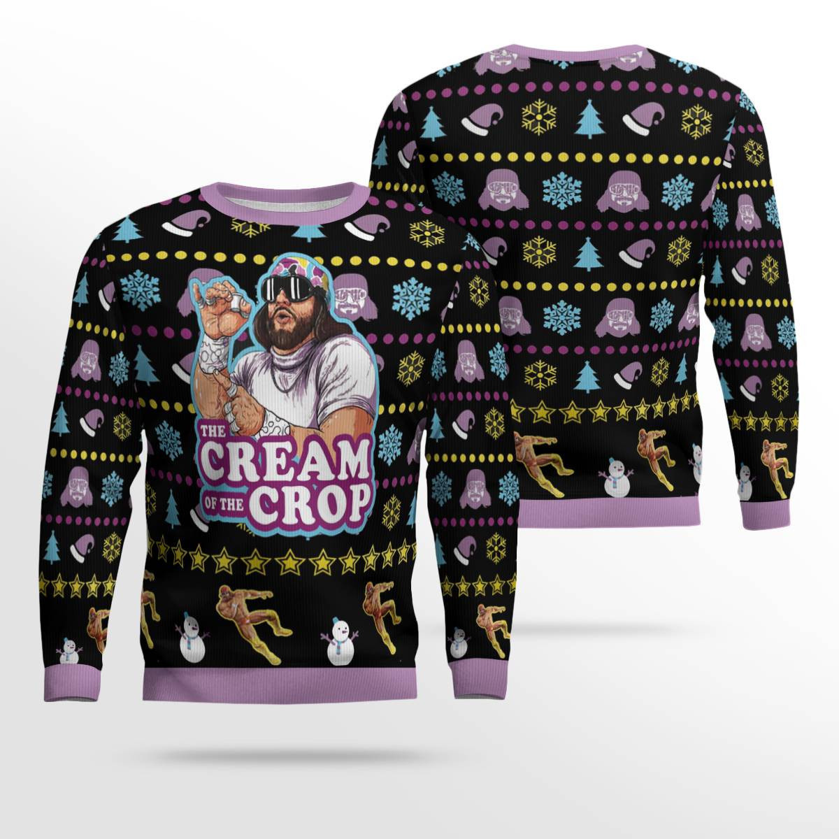 Savage The Cream of the Crop Ugly Christmas Sweater Purple