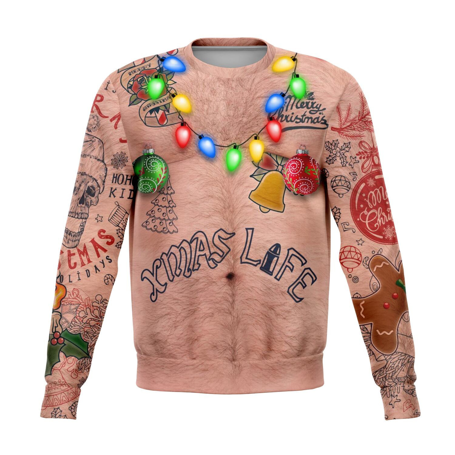 Sexy Xmas Life Tattoo Ugly Christmas Sweater