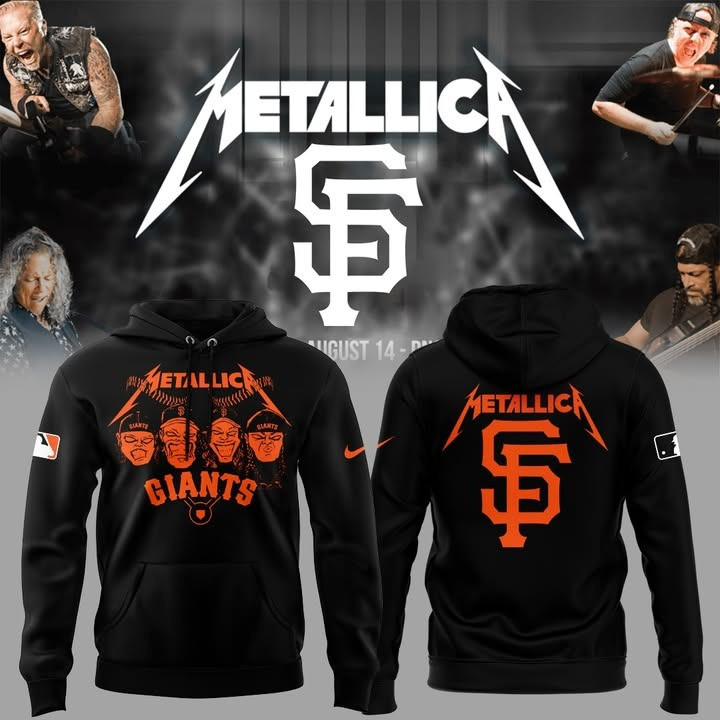 SF Giants Metallica Night Hoodie MLB Baseball Fan Merch Music Lover Gifts Fathers Day