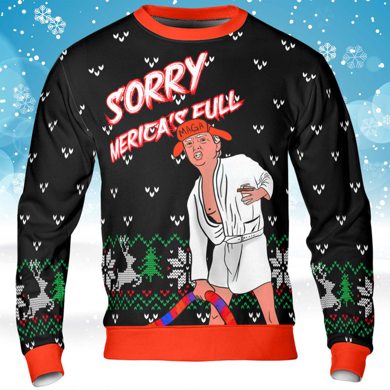 Sorry Mericas Full Ugly Christmas Sweater