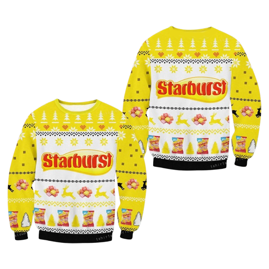 Starburst Candy Chritsmas Ugly Christmas Sweater