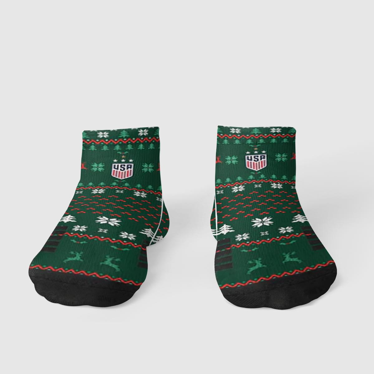 Strideline USWNT Ugly Sweater Green Socks