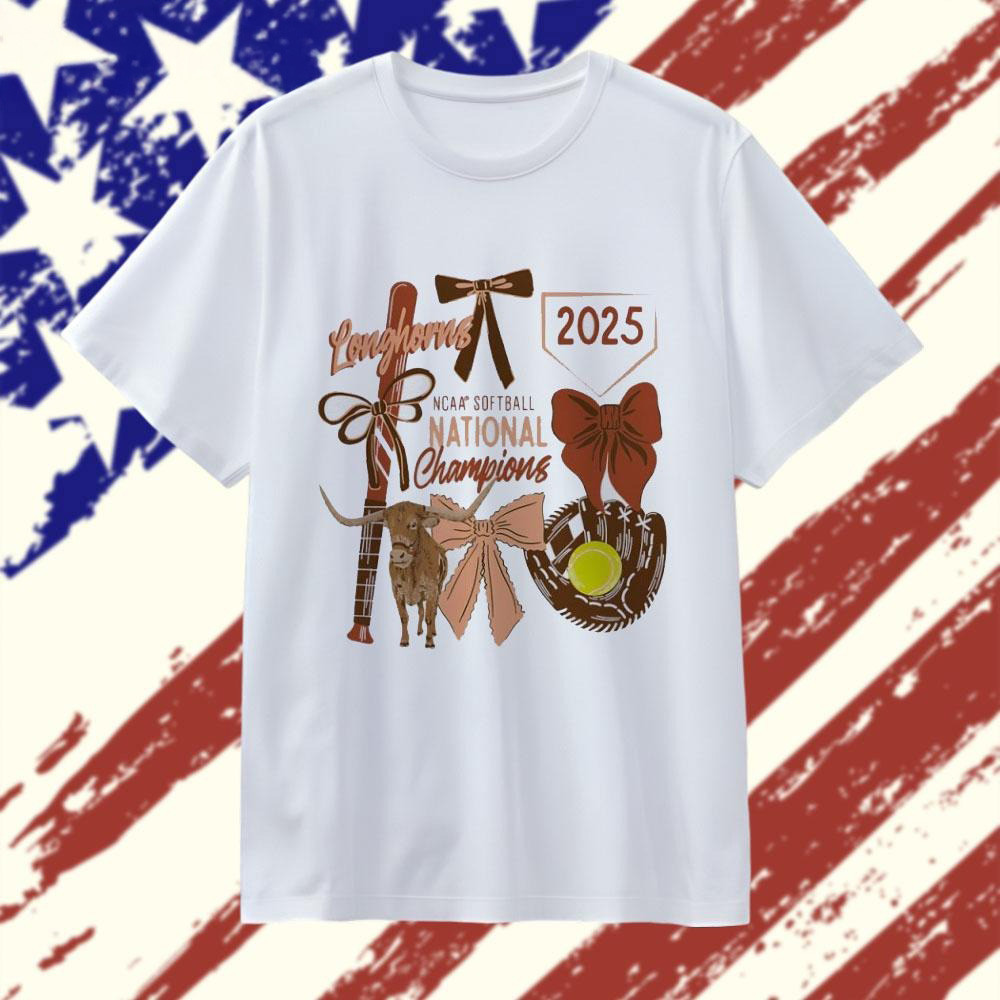Texas Longhorns 2025 NCAA Division I Softball National Champions Stickers Shirt NCAA Merch