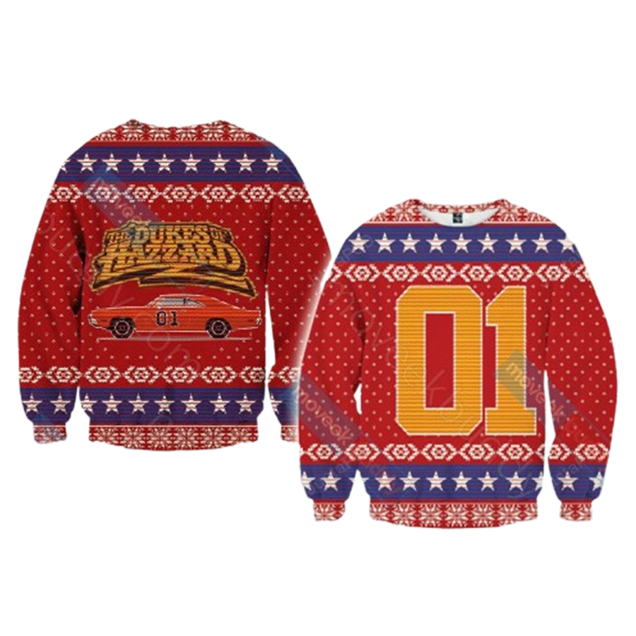 The Dukes Of Hazzard General Lee Ugly Christmas Sweater