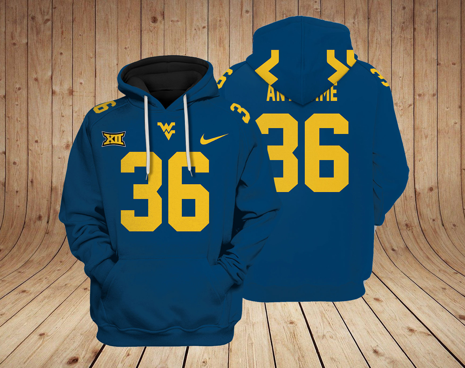 West Virginia Mountaineers NCAA Custom 3D Hoodie PT19122