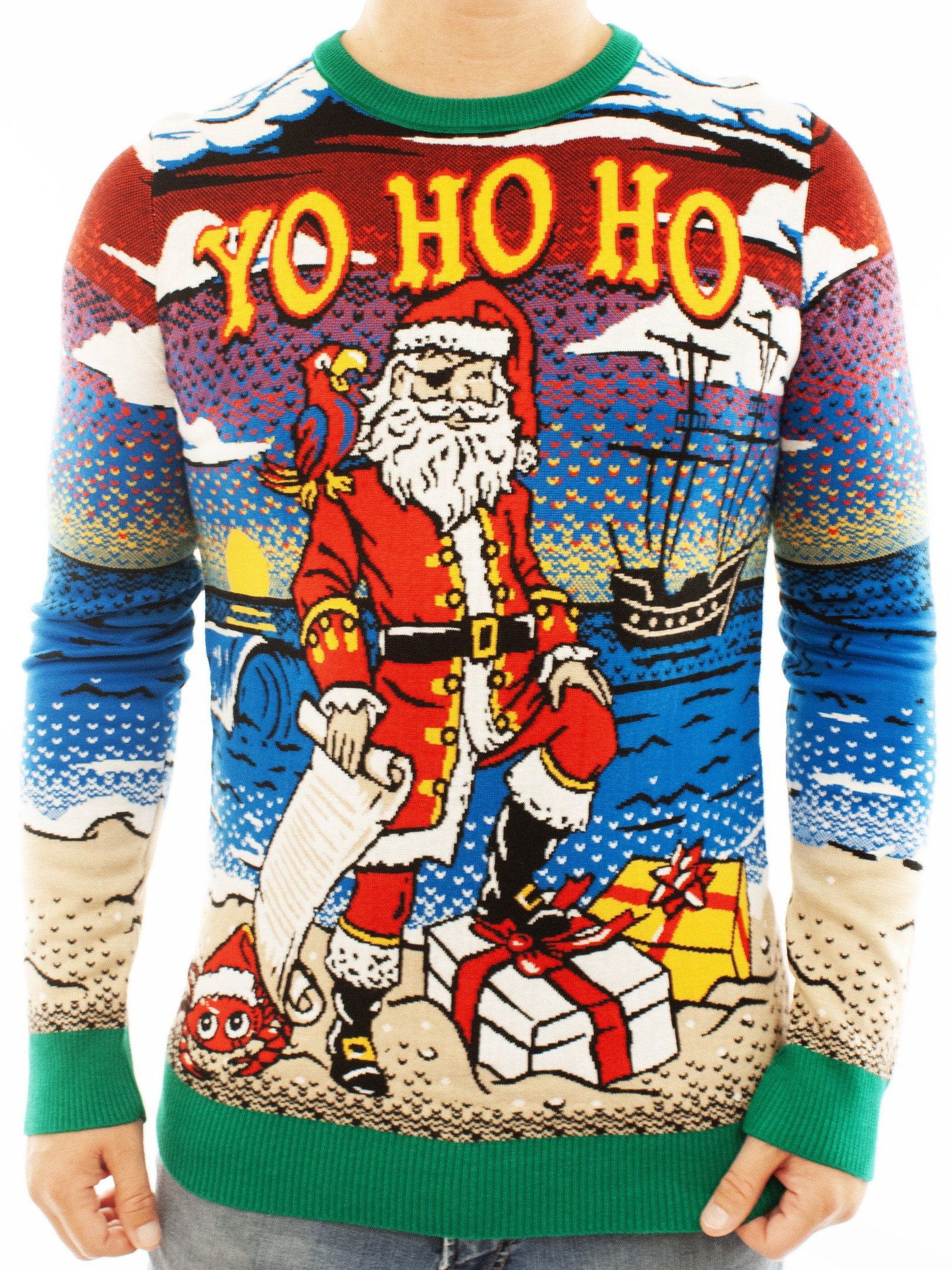 Yo Ho Ho Pirates Santa Ugly Christmas Sweater
