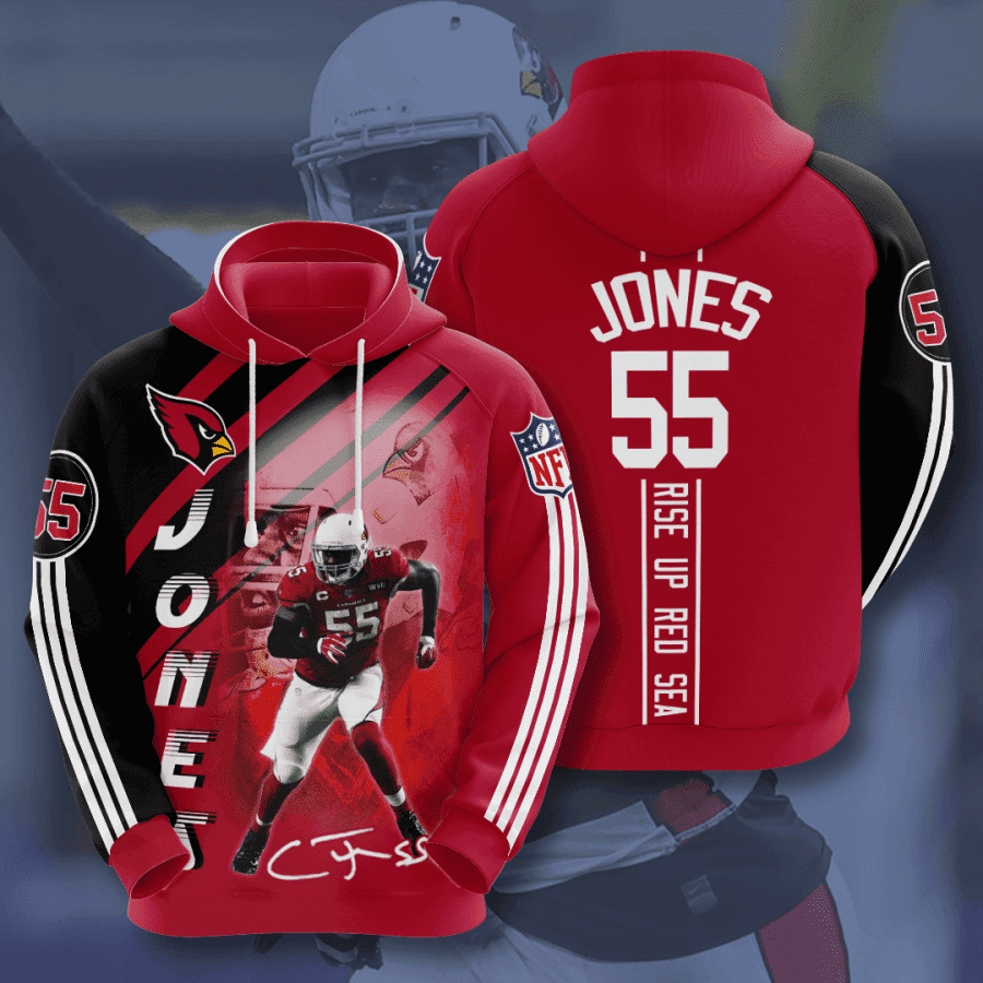 Arizona Cardinals Chandler Jones Hoodie Zip Hoodie