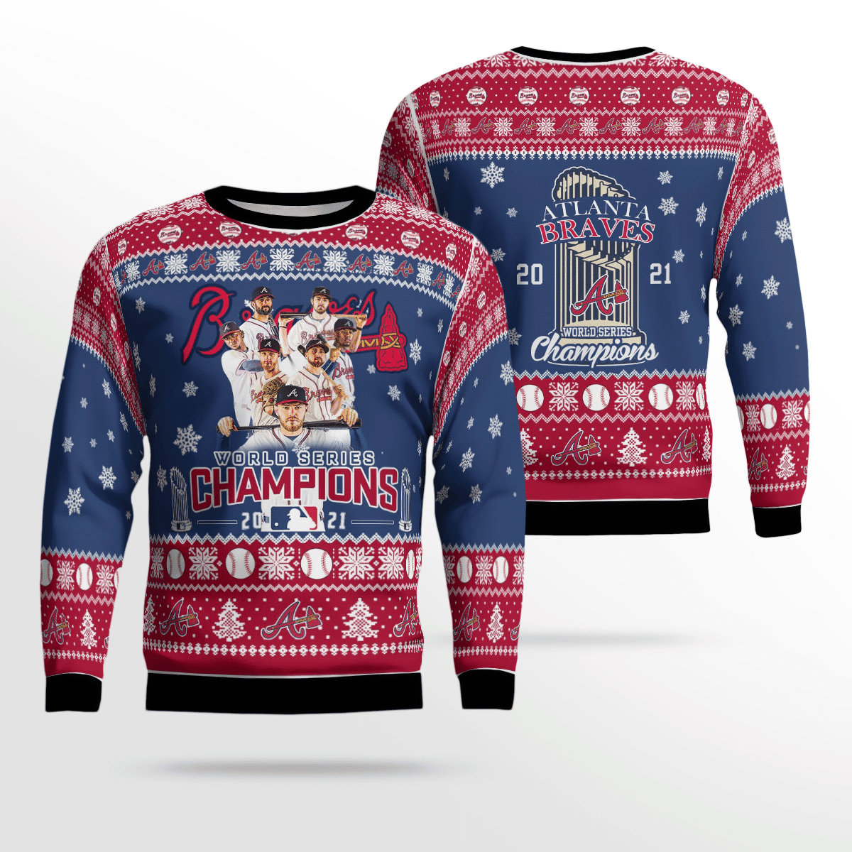 Atlanta Team Knit 2021 World Series Champions Sweater