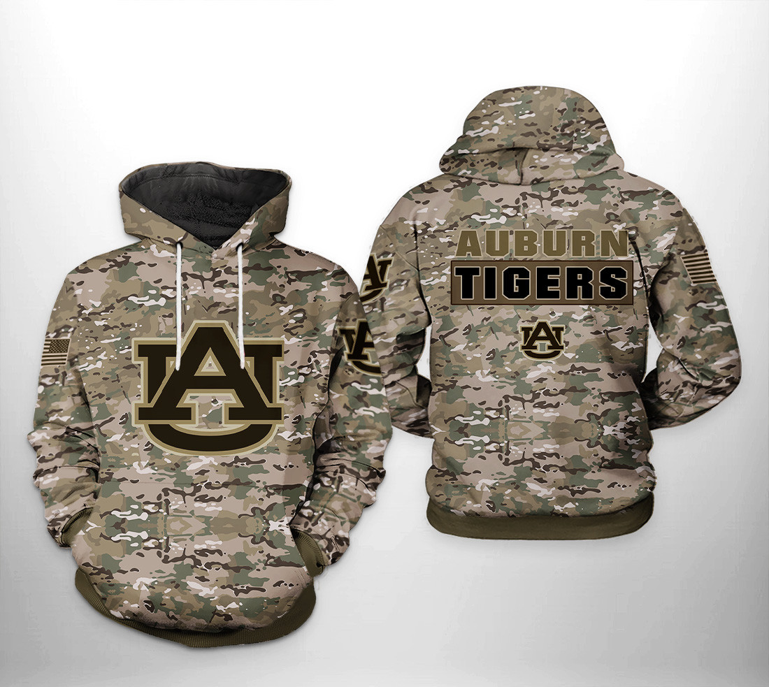 Auburn Tigers NCAA Camo Veteran Hoodie Zip Hoodie