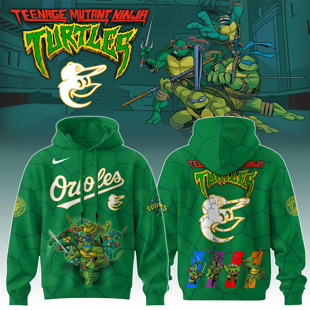 Baltimore Orioles MLB x Ninja Turtles Hoodie Baseball Player Gift Ideas