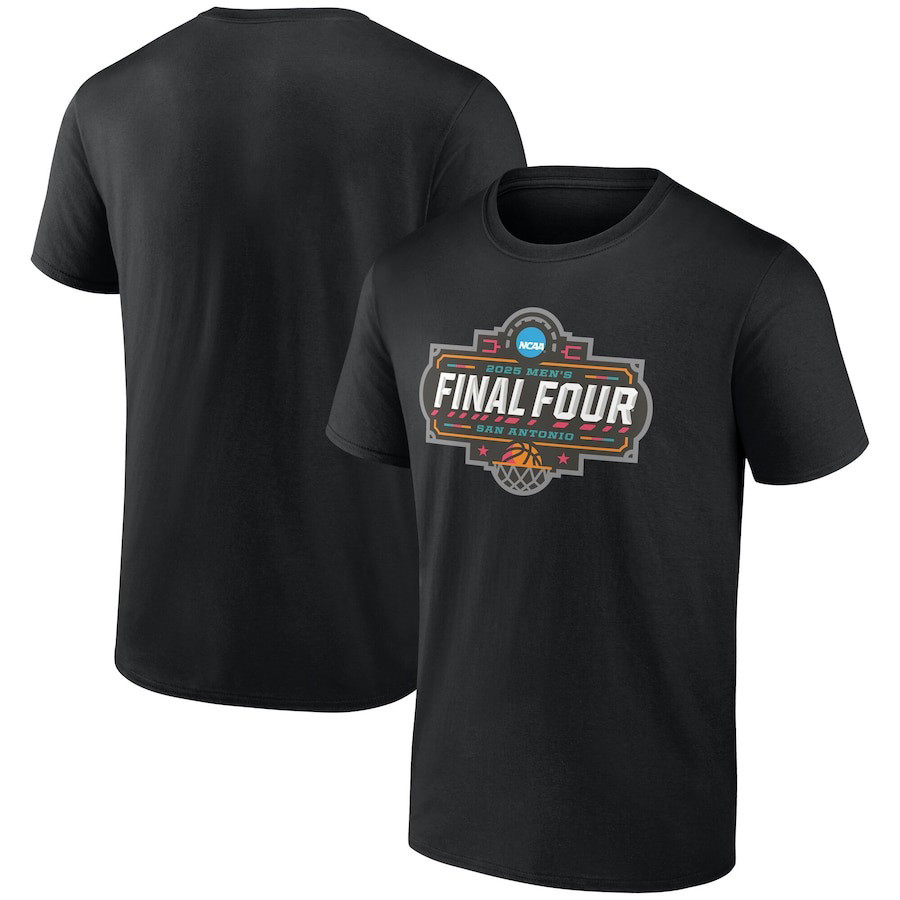 Black 2025 NCAA Mens Basketball Tournament March Madness Final Four T-Shirt For Fans