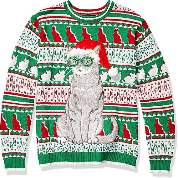 Cat Santa Christmas Ugly Sweater