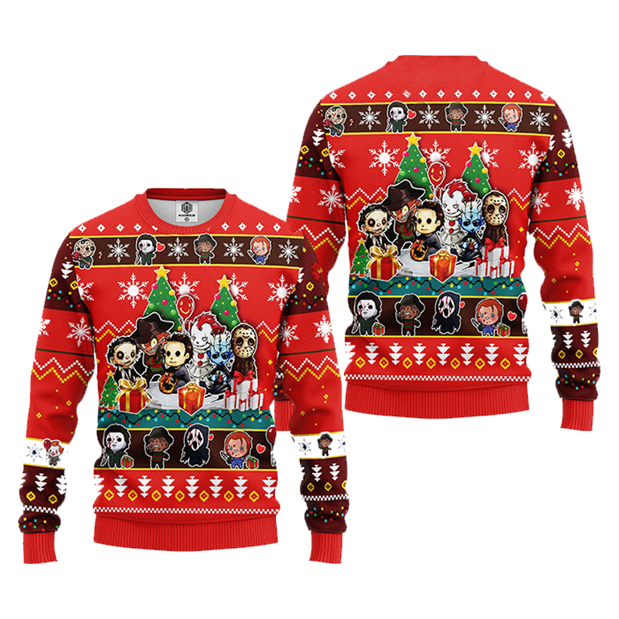 Chibi Horror Halloween Ugly Christmas Sweater