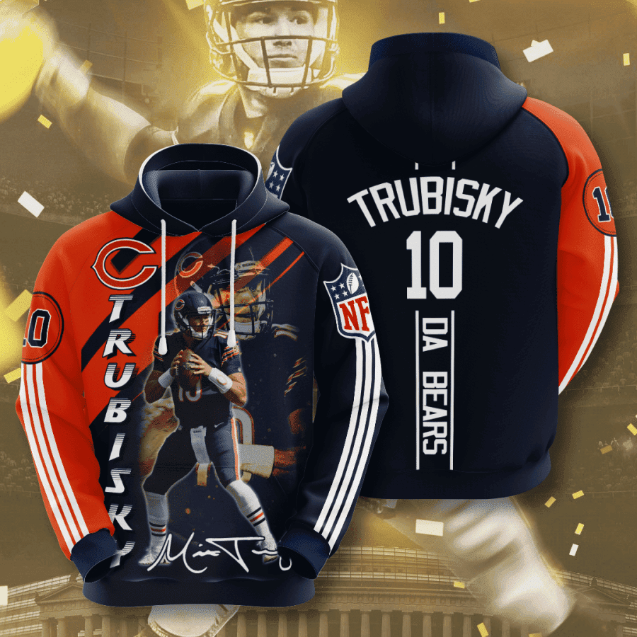 Chicago Bears MITCHELL TRUBISKY Hoodie Zip Hoodie