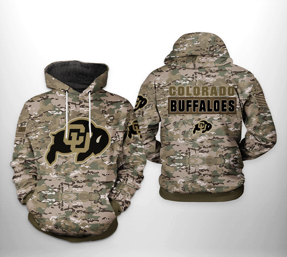 Colorado Buffaloes NCAA Camo Veteran Hoodie Zip Hoodie