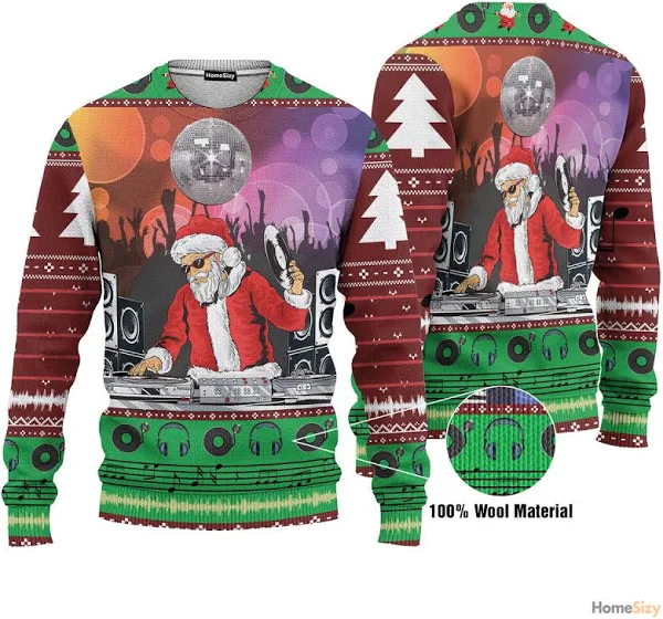 Cosplay DJ Santa Ugly Sweater