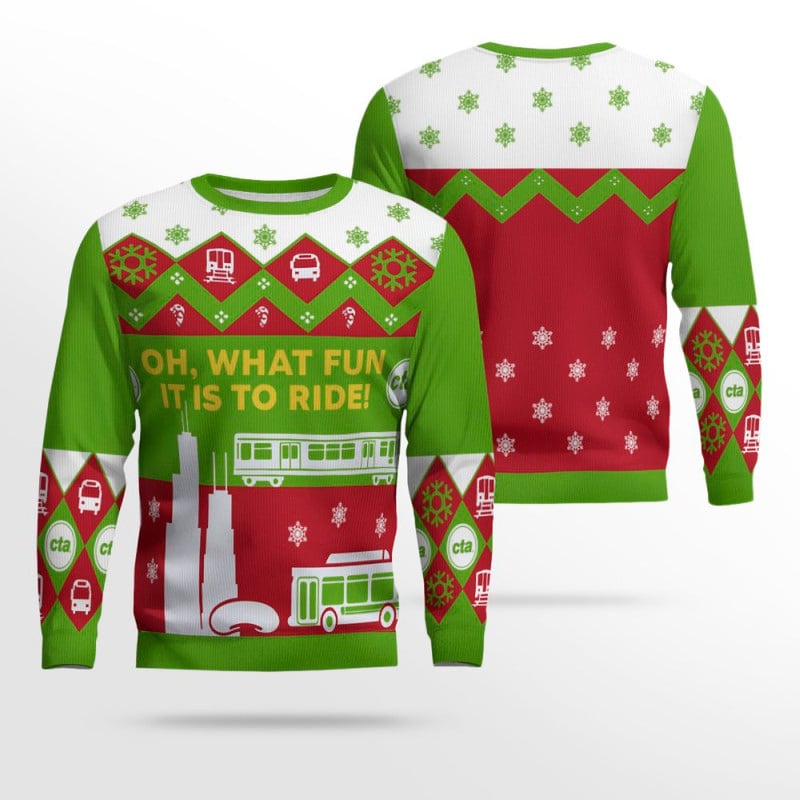 CTA 2025 Holiday Train & Bus Holiday Sweater (No Light Up)