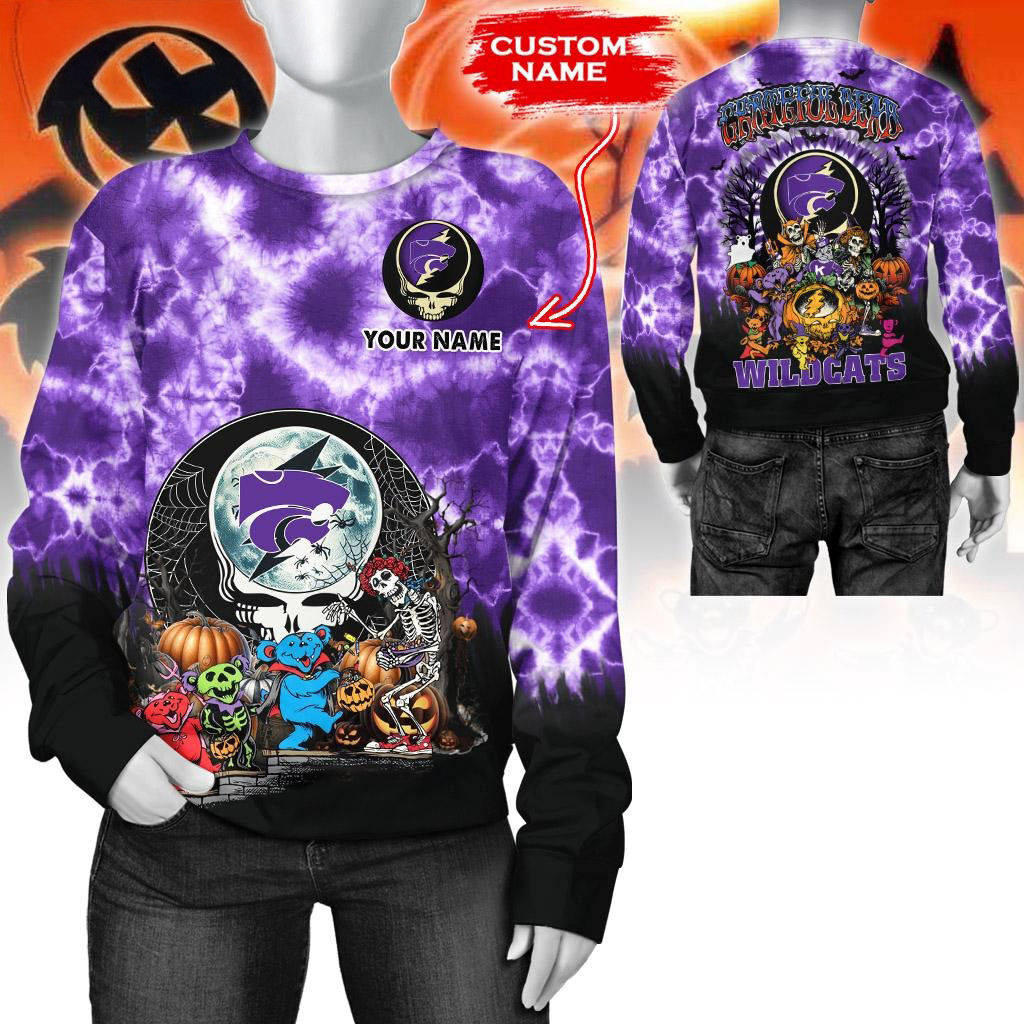 Custom NCAA Kansas State Wildcats Special Football Halloween Sweatshirt Best Football Gifts