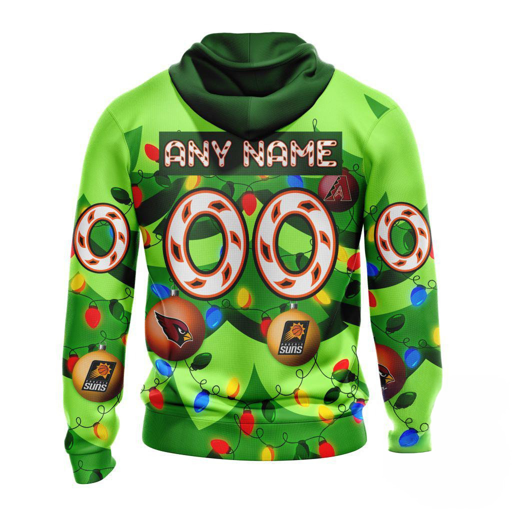 Custom NHL Arizona Coyotes Specialized Christmas Tree Color And Citys Sports Teams Hoodie