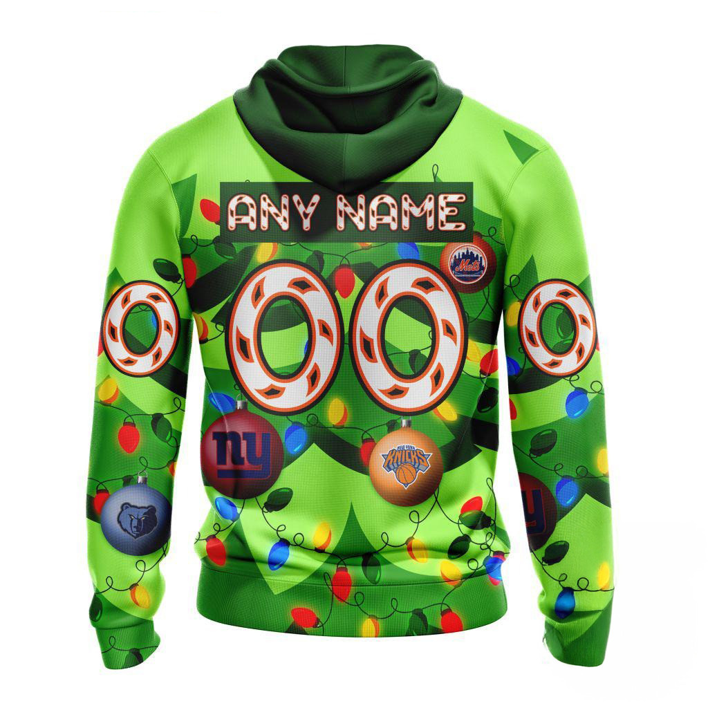 Custom NHL New York Islanders Specialized Christmas Tree Color And Citys Sports Teams Hoodie