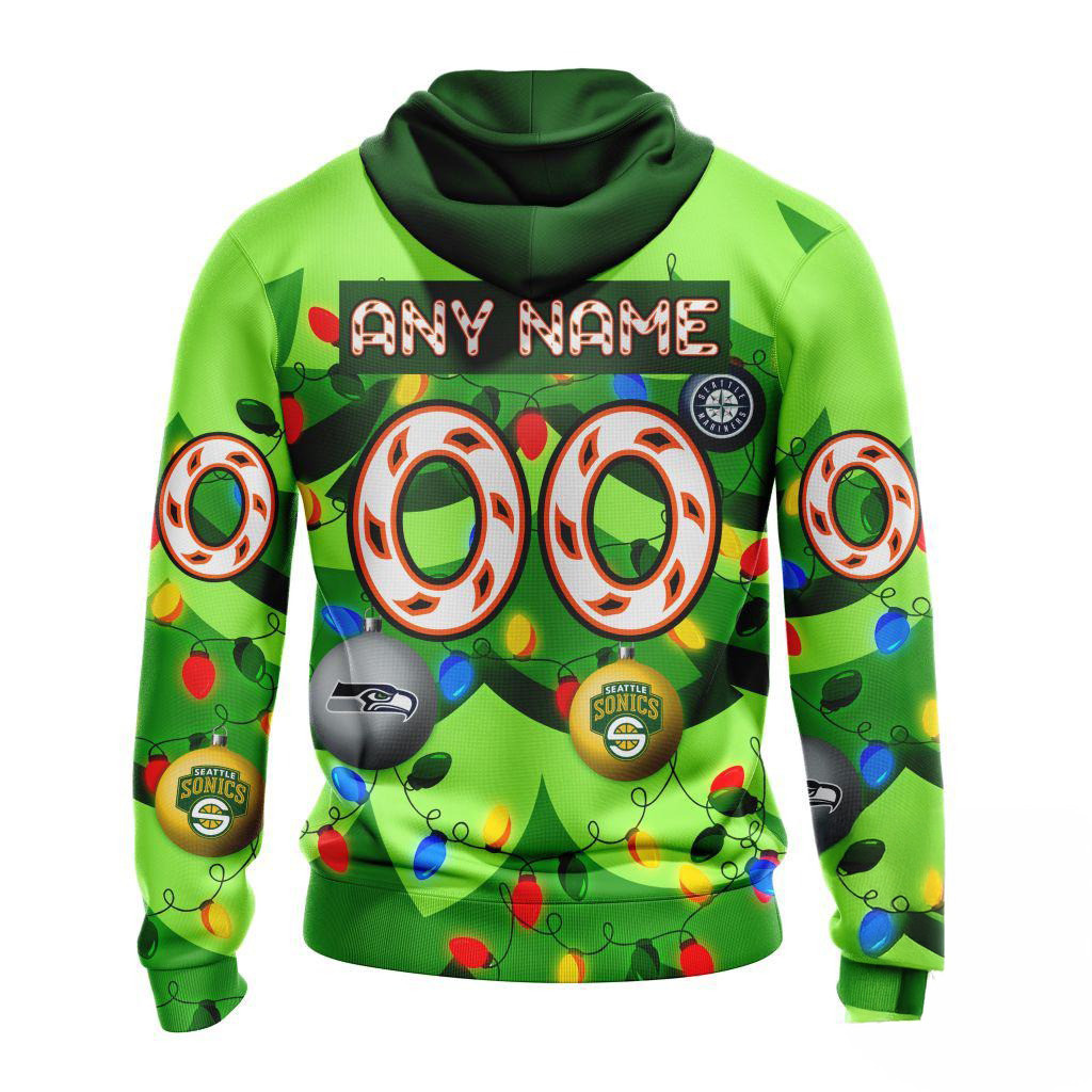 Custom NHL Seattle Kraken Specialized Christmas Tree Color And Citys Sports Teams Hoodie