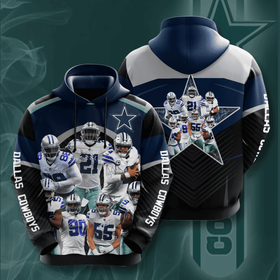 Dallas Cowboys All Team Hoodie Zip Hoodie Version 2600